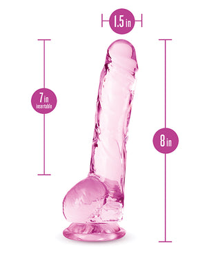 Naturally Yours Blush Naturally Yours 8" Crystalline Dildo - Rose