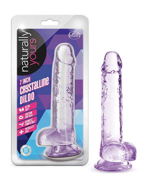 Naturally Yours Blush Naturally Yours 7" Crystalline Dildo - Amethyst - Image 2