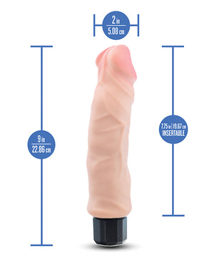 Blush Au Naturel 9" Big Easy Vibrating Realistic G-Spot Dildo - Beige - Image 5