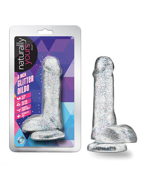 Naturally Yours Blush Naturally Yours 6" Glitter Cock - Sparkling Clear - Image 2
