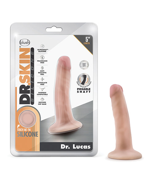 Dr. Skin Blush Dr. Skin Silicone Dr. Lucas 5.5" Dildo - Vanilla