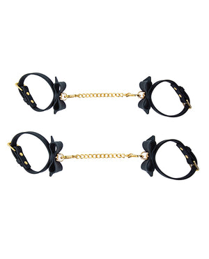 Temptasia Blush Temptasia Ardor Wrist &amp; Ankle Restraints w/Bow - Black - Image 3