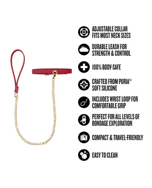 Temptasia Ardor Collar & Leash - Red - Image 5