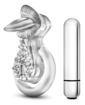 Stay Hard Blush Stay Hard Vibrating Tongue Ring - 10 Function Clear - Image 3