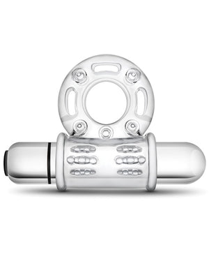 Stay Hard Blush Stay Hard 10 Function Vibrating Bull Ring Cock Ring - Clear - Image 3