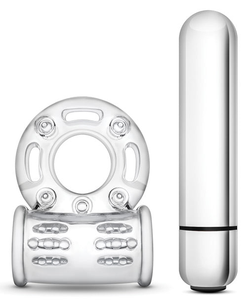 Stay Hard Blush Stay Hard 10 Function Vibrating Bull Ring Cock Ring - Clear - Image 2