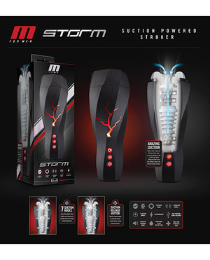 M for Men Blush M for Men Storm Suction Powered Stroker - Clear - Image 3