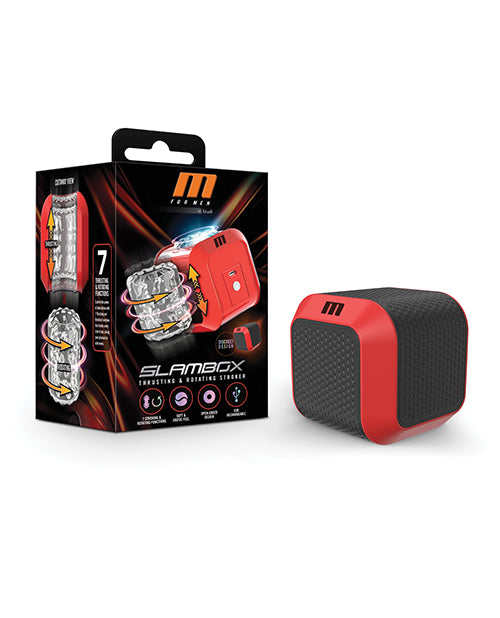 M for Men Blush M for Men SlamBox Thrusting &amp; Rotating Stroker - Red