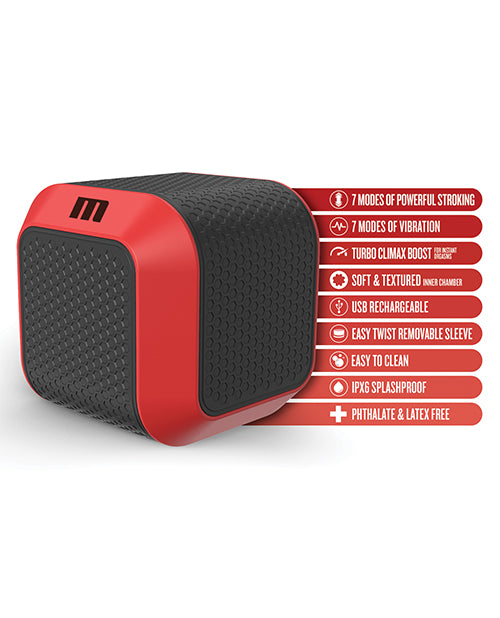 M for Men Blush M for Men SlamBox Thrusting &amp; Rotating Stroker - Red - Image 2
