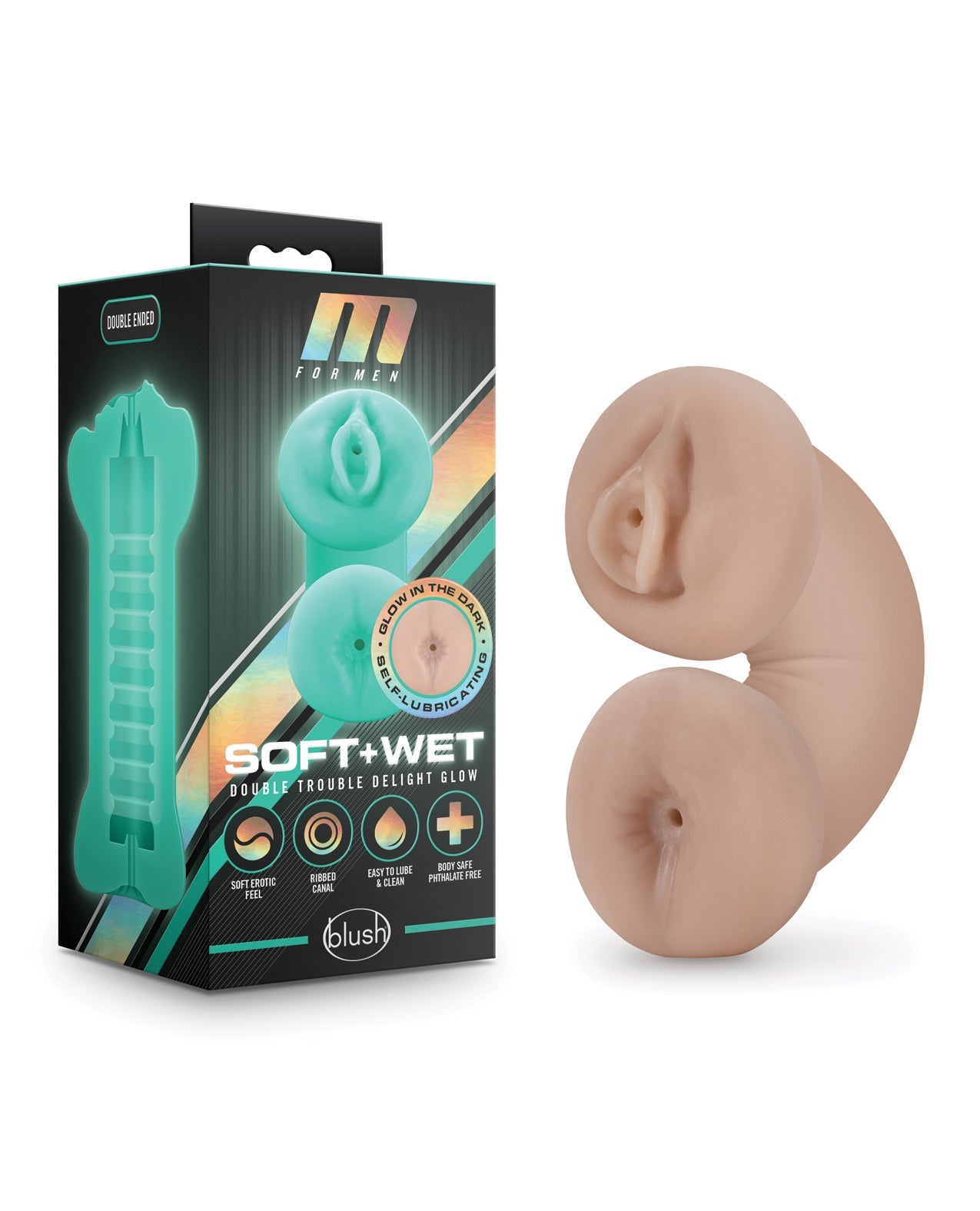 M for Men Blush M for Men Soft &amp; Wet Double Trouble Glow in the Dark - Ivory