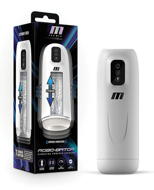 M for Men Blush M for Men Robo Bator Powered Vibrating Stroker - White
