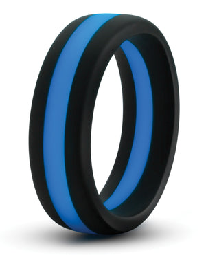 Performance Blush Performance Silicone Go Pro Cock Ring - Black/Blue - Image 3