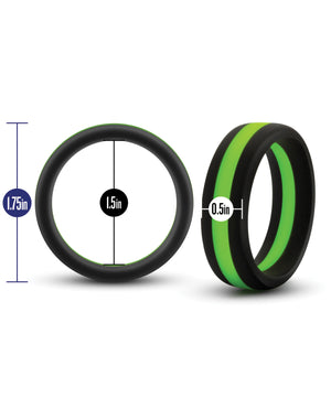 Performance Blush Performance Silicone Go Pro Cock Ring - Black/Green