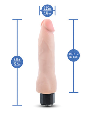 Blush Au Naturel 8.75" Vibrating Realistic G-Spot Dildo - Beige - Image 4