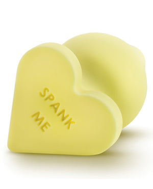 Play With Me Blush Play With Me Naughty Candy Heart Spank Me Plug - Yellow - Image 3