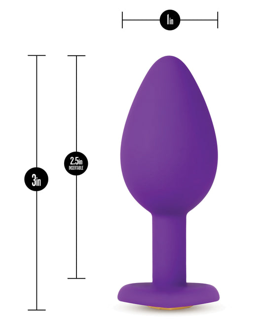 Temptasia Blush Temptasia Bling Plug w/Gem Small - Purple