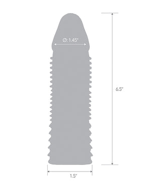 Blue Line Blue Line C &amp; B 6.5" Triple Sensation Penis Enhancing Sleeve Extension - Smoke - Image 4