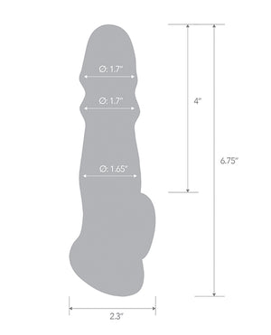 Blue Line Blue Line C &amp; B 6.75" Girthy Penis Enhancing Sleeve Extension - Clear - Image 4
