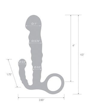 Blue Line Blue Line C &amp; B 4.5" Beginners Prostate Massager - Jelly Blue - Image 4
