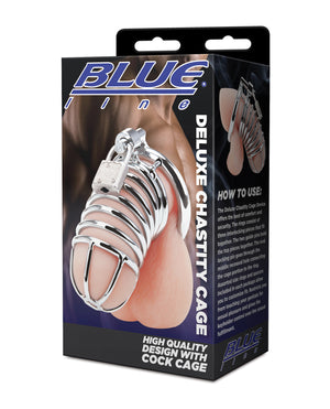 Blue Line Blue Line Deluxe Chastity Cage - Silver - Image 4