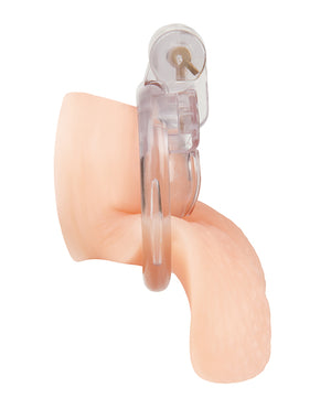 Blue Line Acrylic See Thru Mini Cock Micro Chastity Cage - Image 3