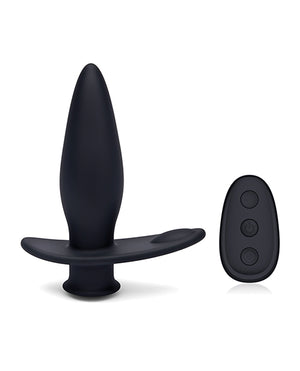 Blue Line Blue Line Vibrating Anal Plug Pointer w/Remote - Black - Image 3