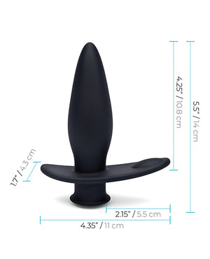 Blue Line Blue Line Vibrating Anal Plug Pointer w/Remote - Black - Image 5