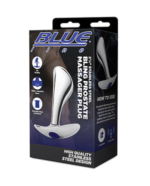 Blue Line Blue Line 2.5" Stainless Steel Bling Prostate Massager Plug