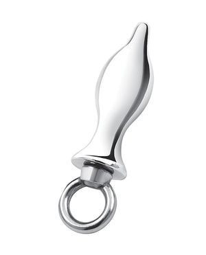 Blue Line Blue Line 2.5" Stainless Steel Metal Tapered Butt Plug With Loop Hardware - Image 3
