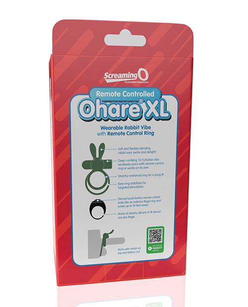 Screaming O Screaming O Ohare Remote Controlled Vibrating Ring - XL Green