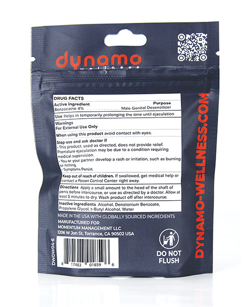 Screaming O Dynamo Wellness Delay Wipe 4% - 6 Pack - Image 2