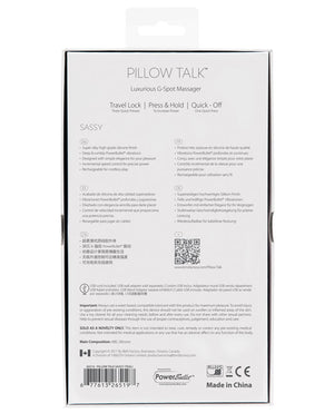 Pillow Talk Pillow Talk Sassy G Spot Vibrator - Pink - Image 3