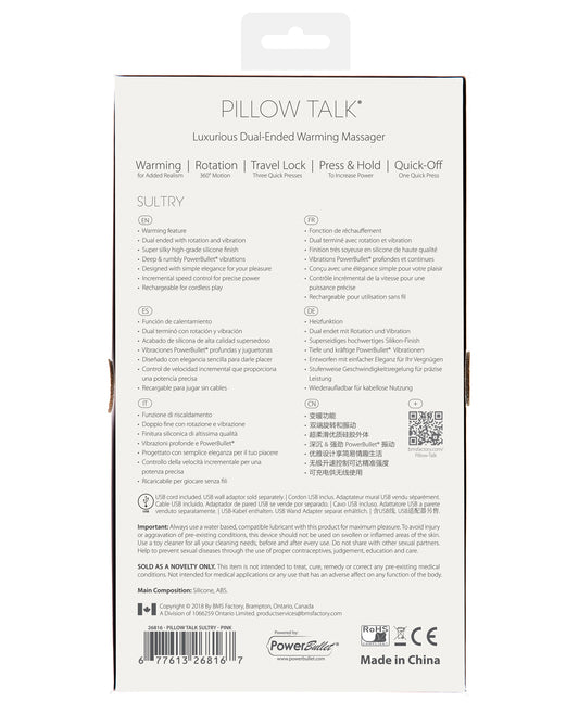 Pillow Talk Pillow Talk Sultry Rotating Wand - Pink - Image 2