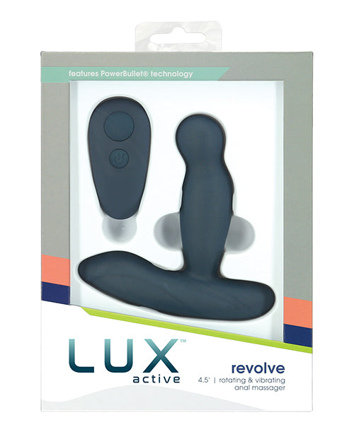 Lux Active Lux Active Revolve 4.5" Rotating &amp; Vibrating Anal Massager - Dark Blue - Image 2