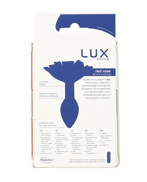 Lux Active Lux Active Red Rose Silicone Anal Plug - Image 2