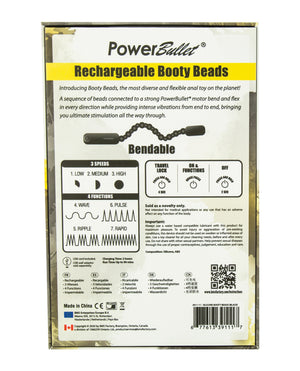 Power Bullet Rechargeable Booty Beads - Black - Image 4