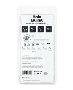 Power Bullet Bolo Bullet Vibrating Adjustable Cock Tie - Black - Image 3