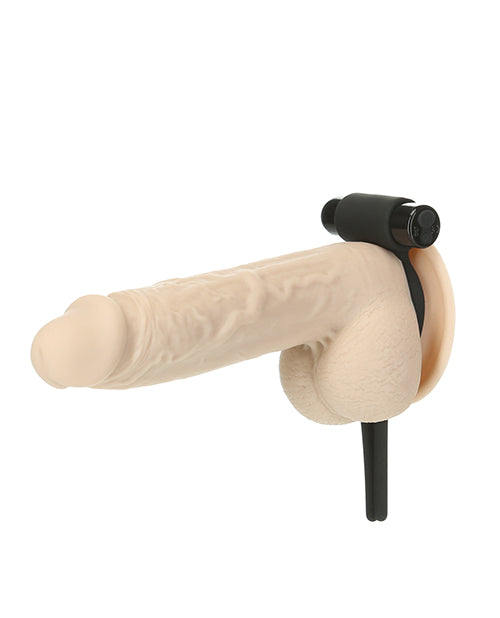 Power Bullet Bolo Bullet Vibrating Adjustable Cock Tie - Black