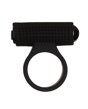 Power Bullet Cosmic Cock Ring w/Rechargeable Bullet - 9 Functions Black - Image 3