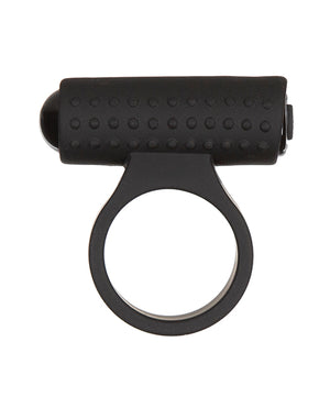 Power Bullet Cosmic Cock Ring w/Rechargeable Bullet - 9 Functions Black - Image 4