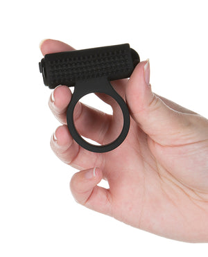 Power Bullet Cosmic Cock Ring w/Rechargeable Bullet - 9 Functions Black - Image 5