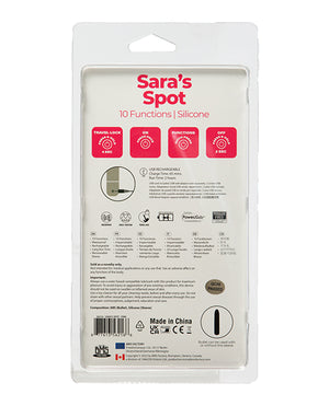Power Bullet Sara's Spot Rechargeable Bullet w/G Spot Sleeve - 10 Functions Pink - Image 3