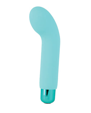Power Bullet Sara's Spot Rechargeable Bullet w/G Spot Sleeve - 10 Functions Teal - Image 3