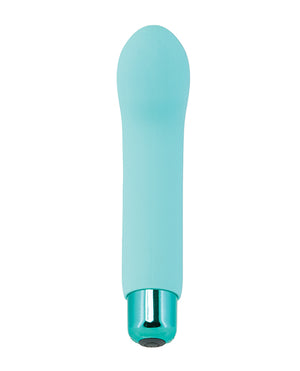 Power Bullet Sara's Spot Rechargeable Bullet w/G Spot Sleeve - 10 Functions Teal - Image 4