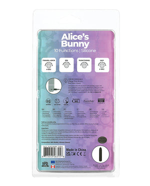 Power Bullet Alice's Bunny Rechargeable Bullet w/Rabbit Sleeve - 10 Functions Purple - Image 3