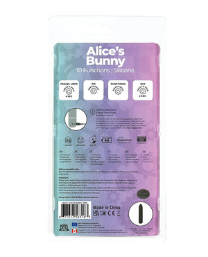 Power Bullet Alice's Bunny Rechargeable Bullet w/Rabbit Sleeve - 10 Functions Pink - Image 3