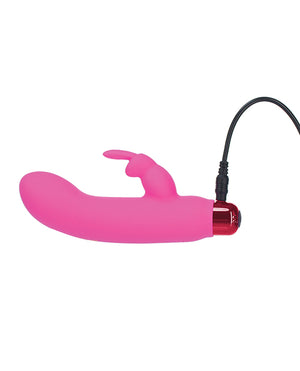 Power Bullet Alice's Bunny Rechargeable Bullet w/Rabbit Sleeve - 10 Functions Pink - Image 4