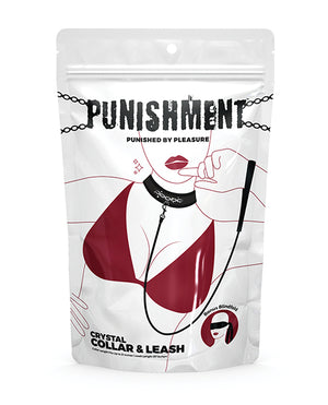 Punishment Punishment Crystal Detail Collar &amp; 37" Leash
