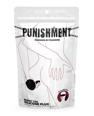Punishment Punishment Bunny Tail Butt Plug - Black