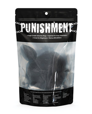 Punishment Punishment Bunny Tail Butt Plug - Black - Image 2